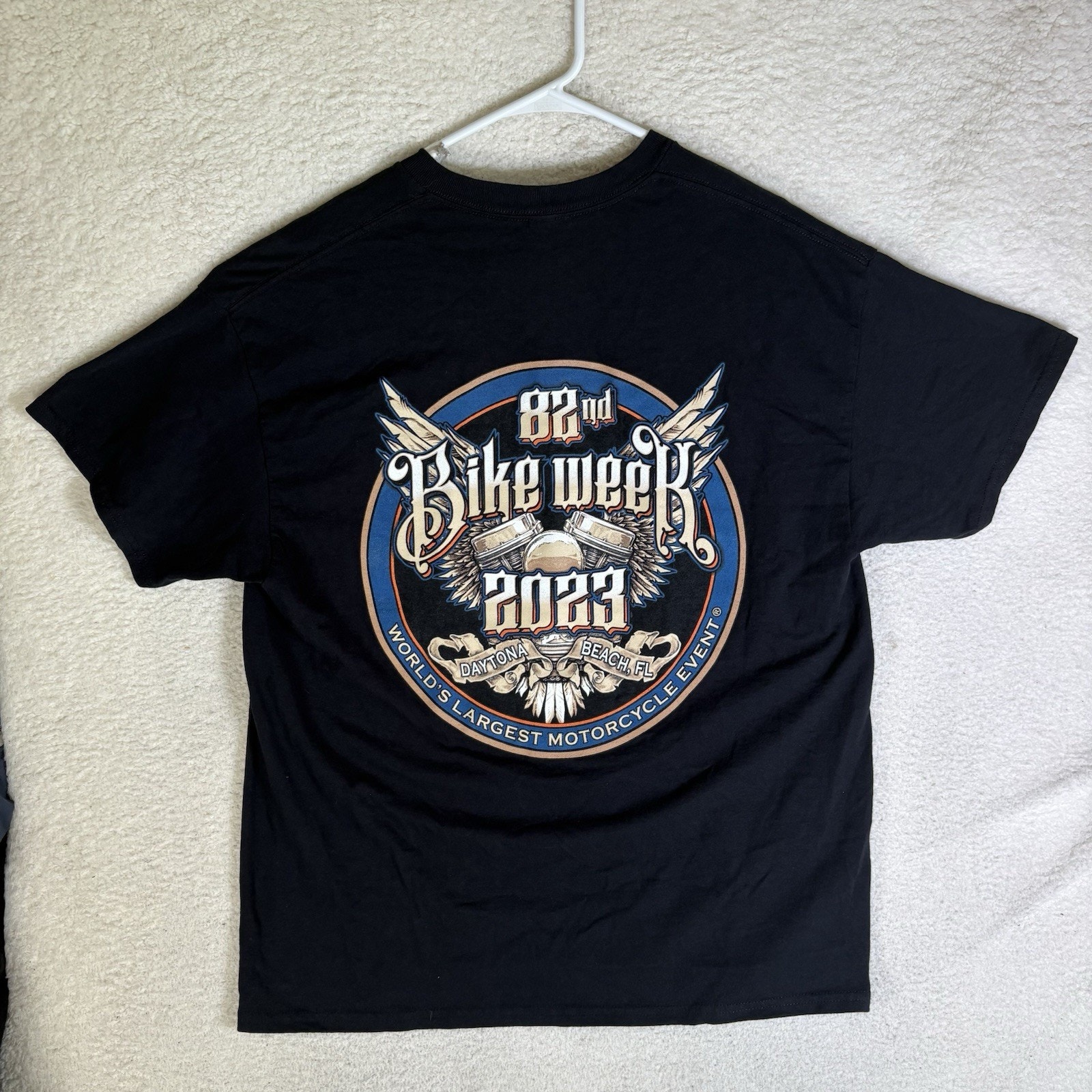Bike Week 2023 Shirt Mens Xl Black Daytona 82nd Anniversary Biker Graphic Tee